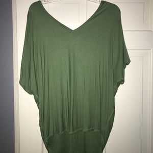 Francesca’s top- green short sleeves